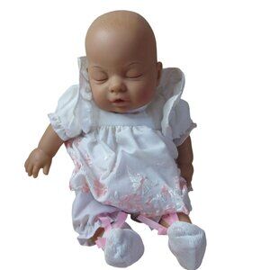 Sitting Baby Girl Music Box 9" Doll SANKYO Send In The Clowns Animatronic